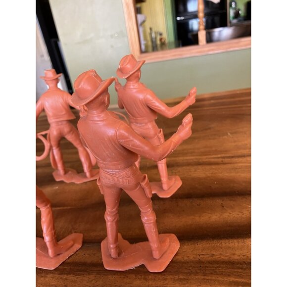 Vintage Louis Marx Cowboy Western Fort Apache Figure 1960's Plastic 5" Lot - Picture 16 of 16